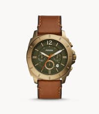 Fossil Privateer Sport Chronograph Luggage Leather Gents Watch BQ2451
