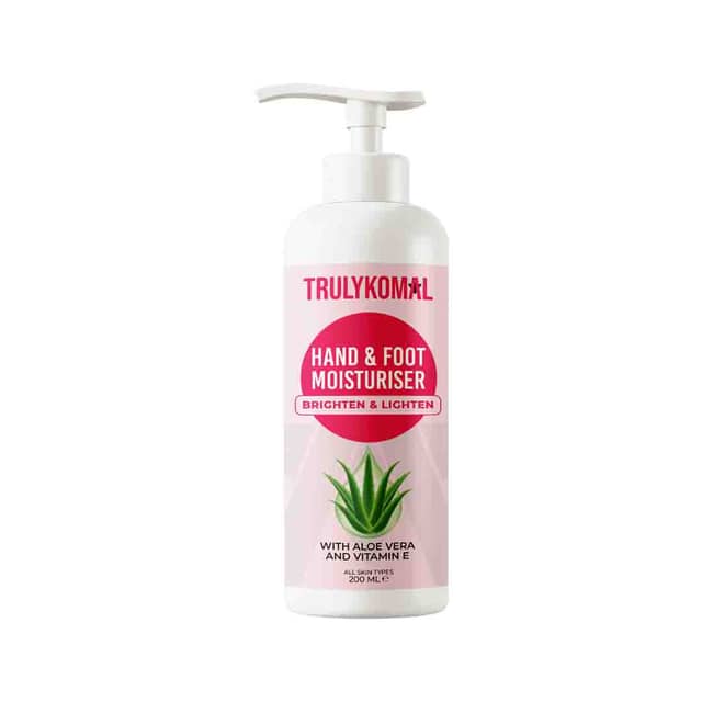 Truly Komal Hand and Foot Moisturiser with Aloe Vera and Vitamin E 200ml