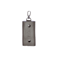 Key Chain Multi Key Holder with Leather Cover Grey