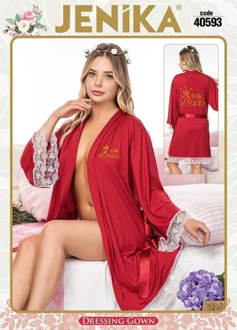 Jenika Collection Dressing Night Gown Free Size 40593