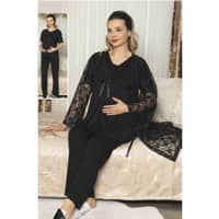 Jenika Collection Women's Maternity Pajamas 3 Pieces Set for Pregnant Women 47141