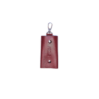 Key Chain Multi Key Holder with Leather Cover Maroon