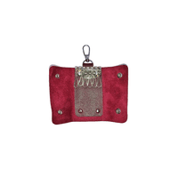Key Chain Multi Key Holder with Leather Cover Maroon - image 2