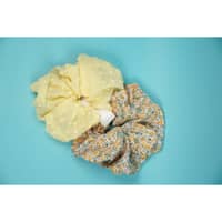 Penguins Multi Color Hair Scrunchies Pack Of 2 - yellow