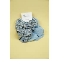 Penguins Multi Color Hair Scrunchies Pack Of 2 - Blue