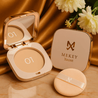 Mekey Xecret Radiant Glow Matte Face Powder All Day Coverage With Puff - 01