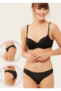 US Polo Assn Soft Cup Bra Slip Set 66291 - Black · 38B