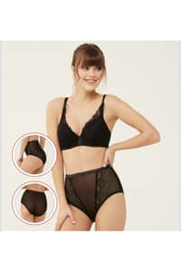 US Polo Assn Soft Covered Bra Slip Set 66295 - Black · 34B
