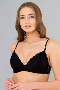 GECE GOLGE Lace Bracket Bra 9300 - Black · 34B