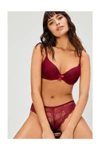 Cansoy Supported Bra 161 - Burgundy · 34B