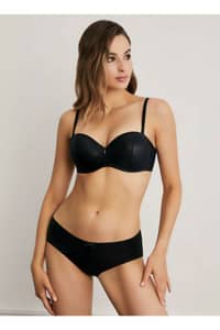Eros Lingerie Ambra Strapless Empty Cup Bra Set ersk802 - Black · 38B