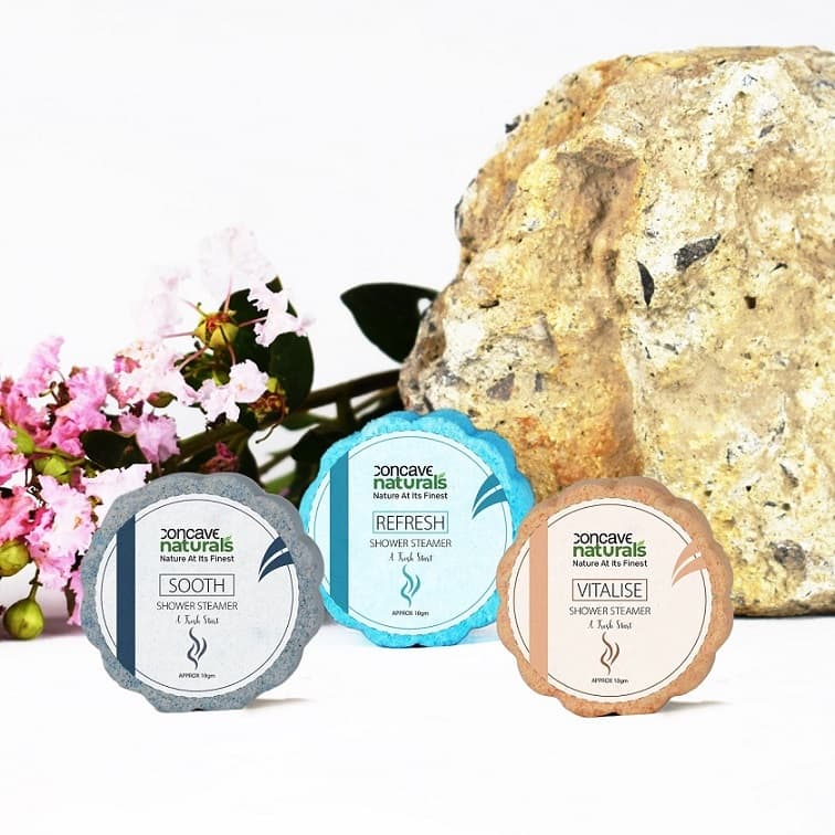 Concave Natural Shower Steamers 100g