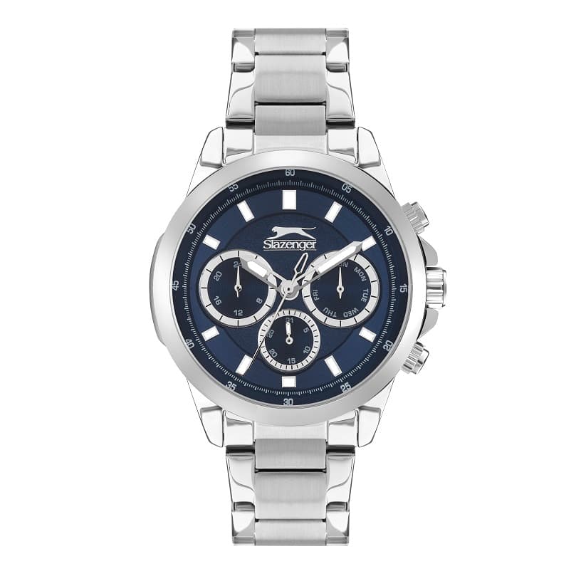 Slazeger Gents Stainless Steel Watch SL.09.2011.2.04 Blue