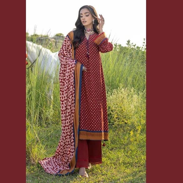 Ideas Twill Linen Unstitched Printed Suit LT-22017B 3PC