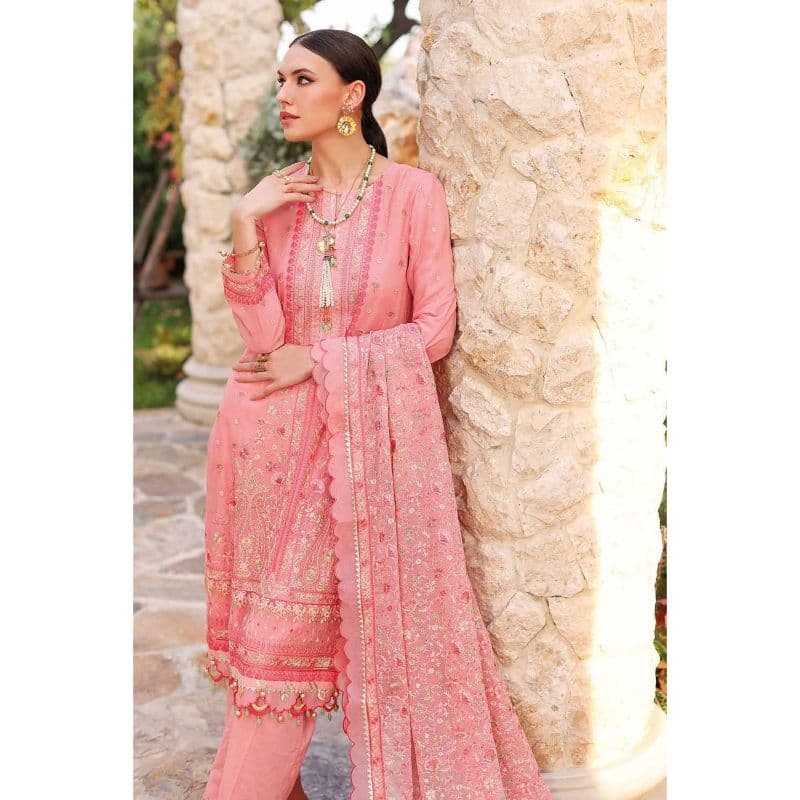 Sequins Embriodered Chiffon Unstitched Suit LE-32006 3PC