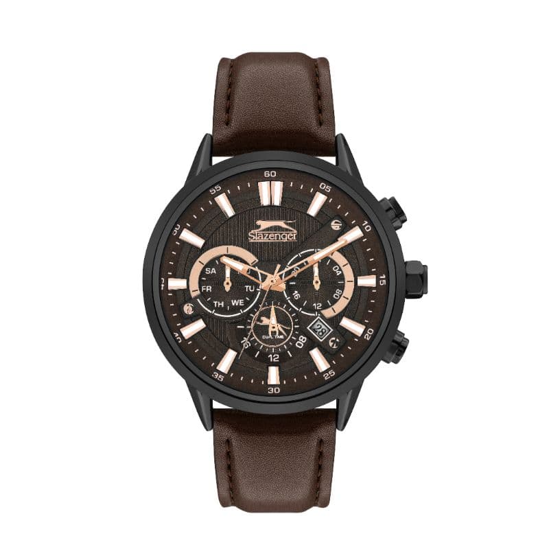 Slazenger Gents Stainless Steel Watch SL.09.2062.2.02 Brown