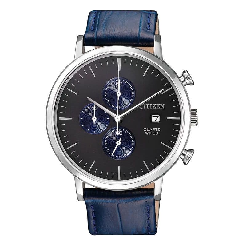 Citizen Gents Quartz Genuine Leather Watch AN3610-04H Brown