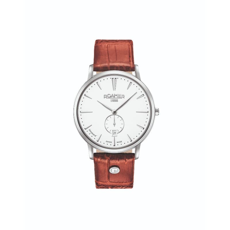 Roamer Gents Quartz Genuine Leather Watch 980812 41 25 09 Silver
