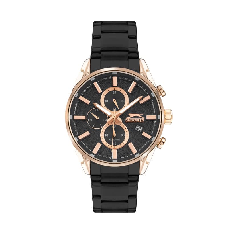Slazenger Gents Stainless Steel Watch SL.9.2059.2.03 Black