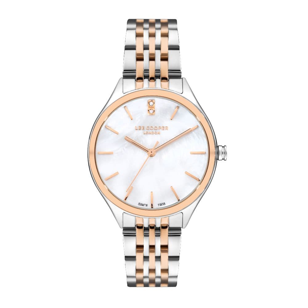 Lee Cooper Ladies Super Metal Watch LC07821.520 White Mop