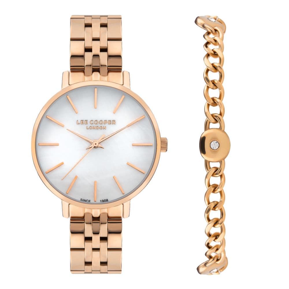 Lee Cooper Ladies Super Metal Watch LC07857.420 White Mop