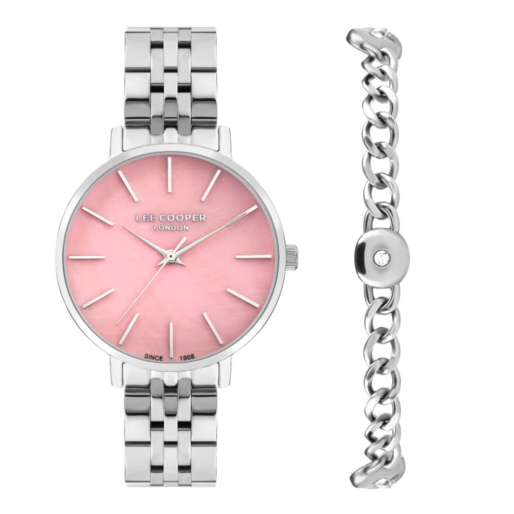 Lee Cooper Ladies Super Metal Watch LC07857.380 Pink