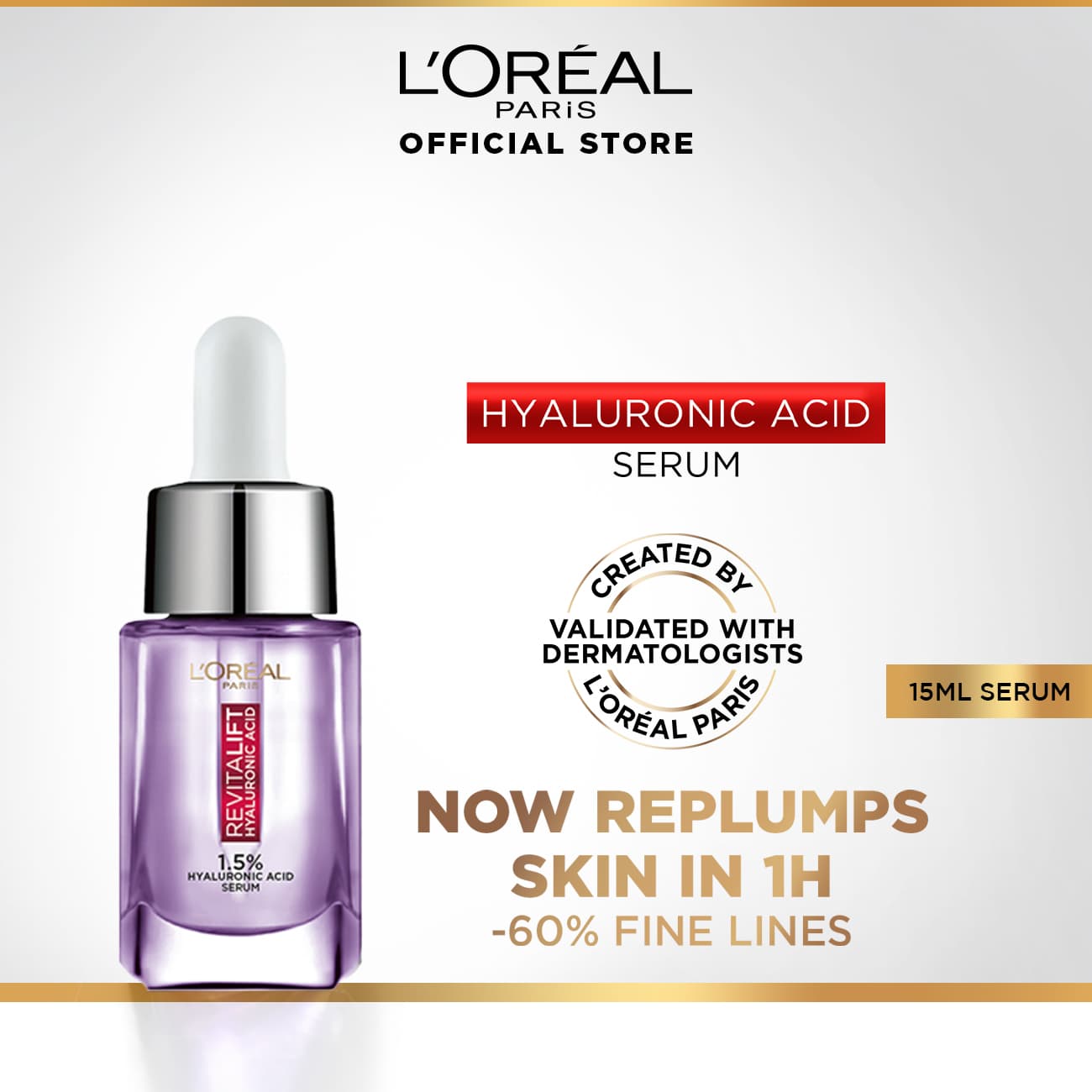 L'Oreal Paris Revitalift 1.5% Hyaluronic Acid Serum 15ml