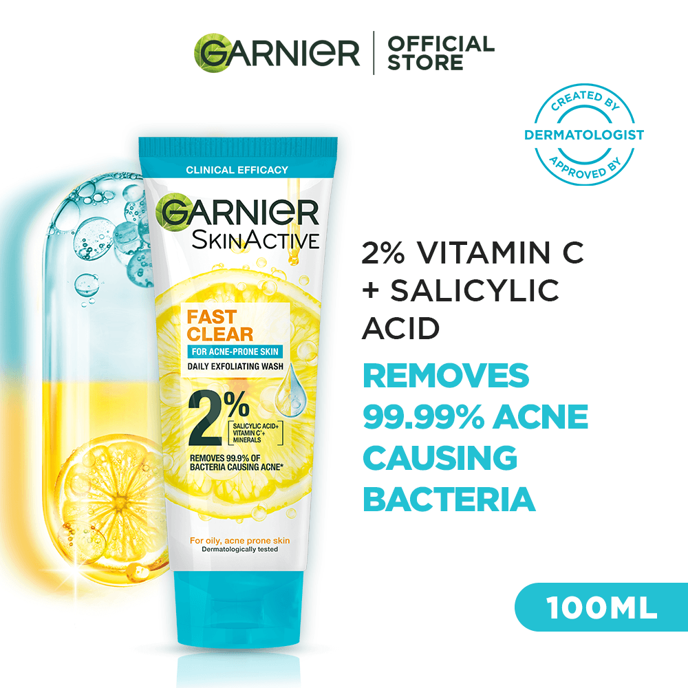 Garnier Fast Clear Acne Prone Face Wash 100ml