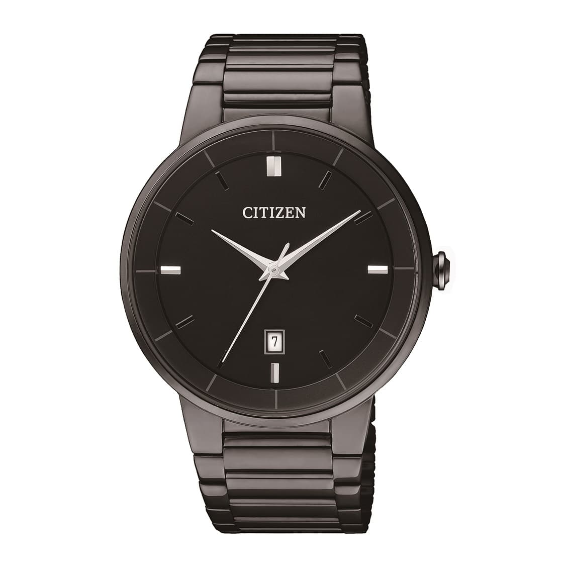 Citizen Stainless Steel with Black Ion Plating Gents Watch BI5017-50E Black