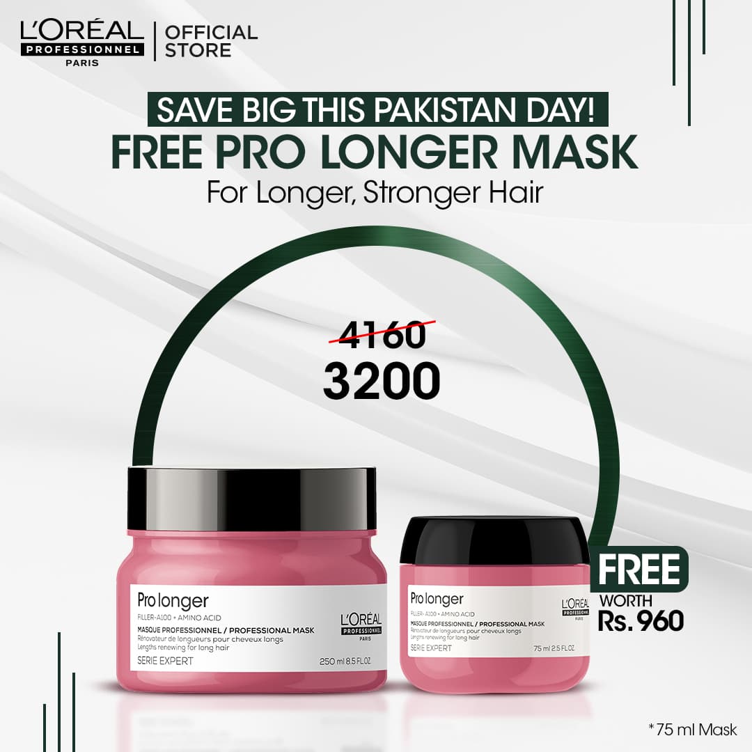 Loreal Professionnel Serie Expert Pro Longer Mask 250 ML - For Length Renewal with Free Pro Longer Mask 75ml
