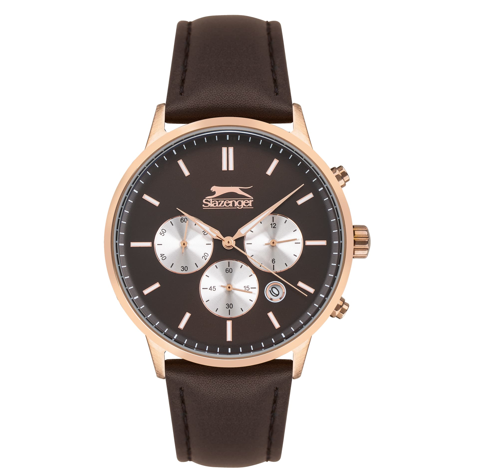Slazenger Gents Stainless Steel Watch SL.9.6346.2.03 Brown