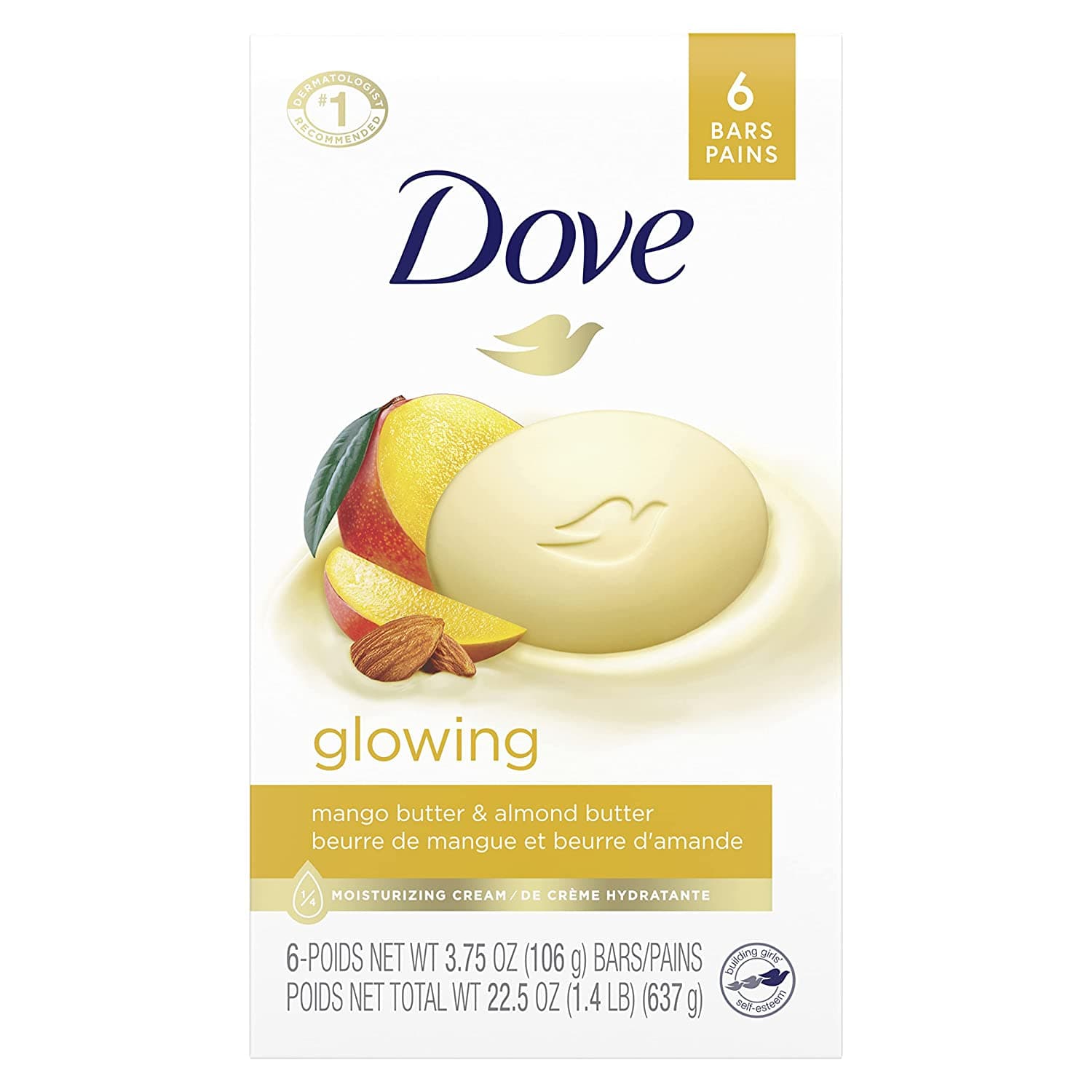 Dove Mango & Almond Butter Beauty Bar (Pack of 6)