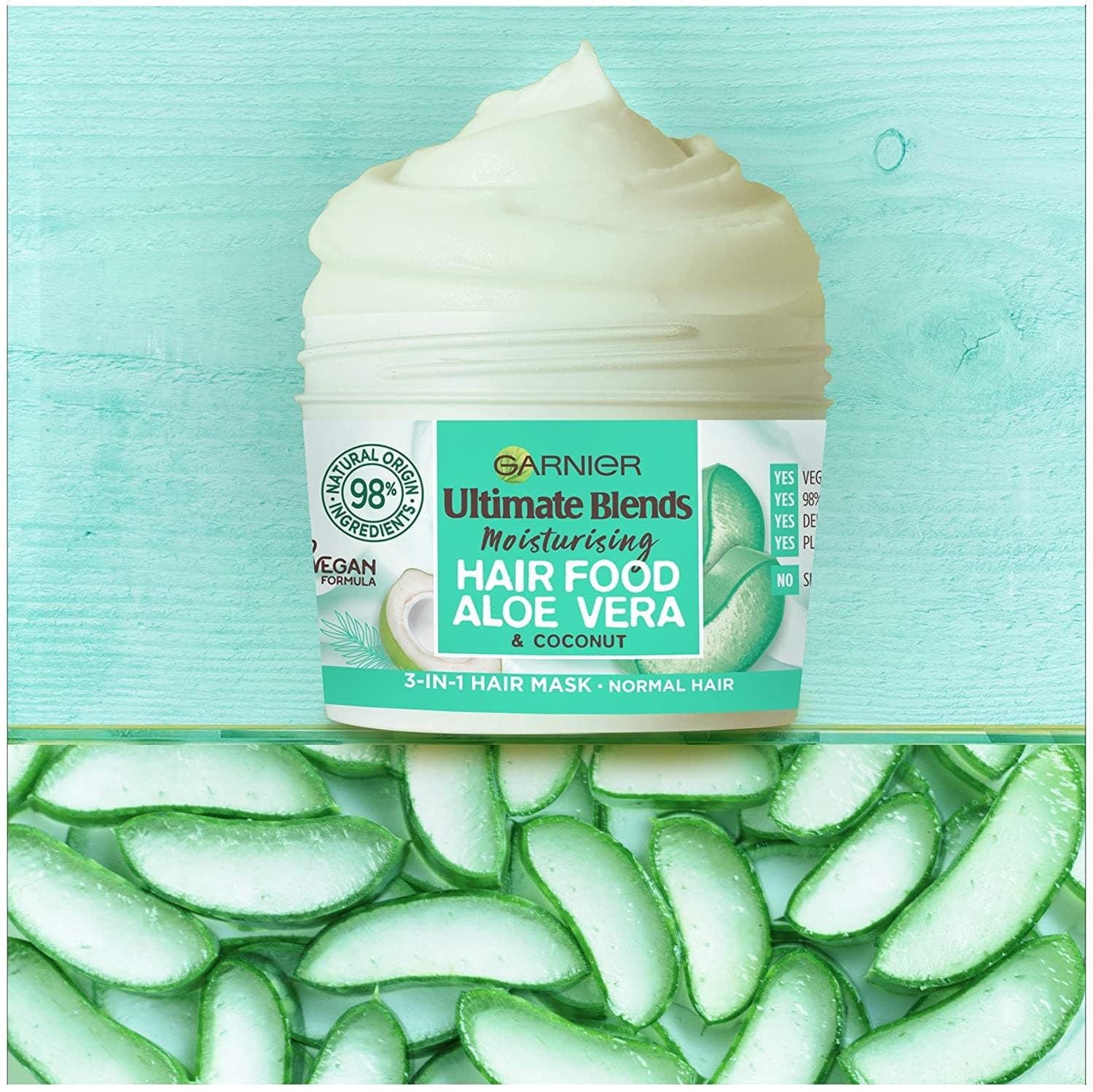 Garnier Ultimate Blends Hair Food Aloe Vera 3-in-1 Normal Hair Mask Treatment