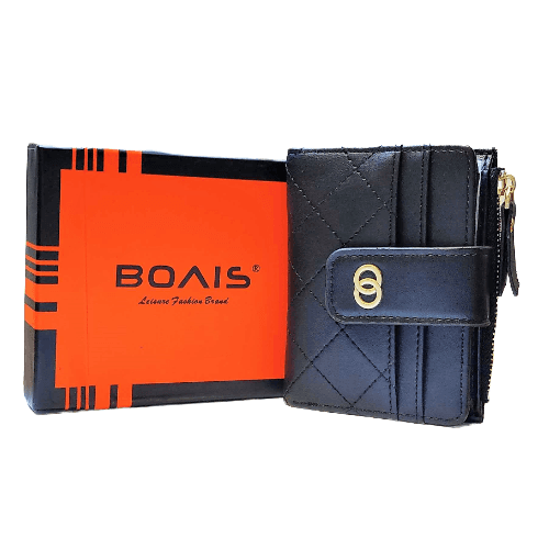 Ladies Leather Small Wallet- Black