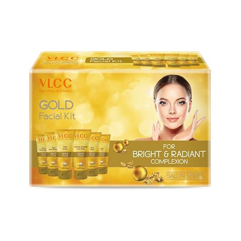 VLCC Gold Facial Kit For Bright & Radiant Complexion Salon Series Kit