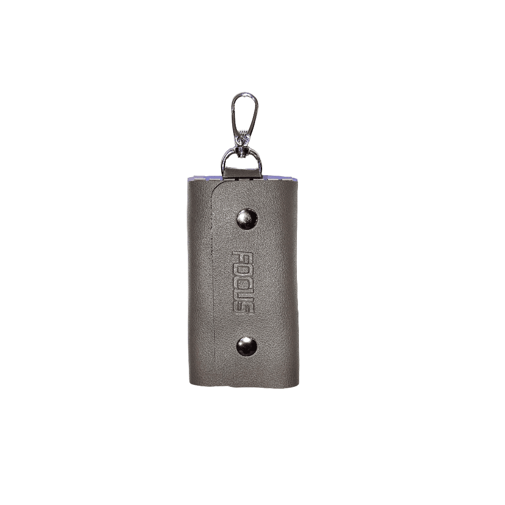 Key Chain Multi Key Holder with Leather Cover Grey