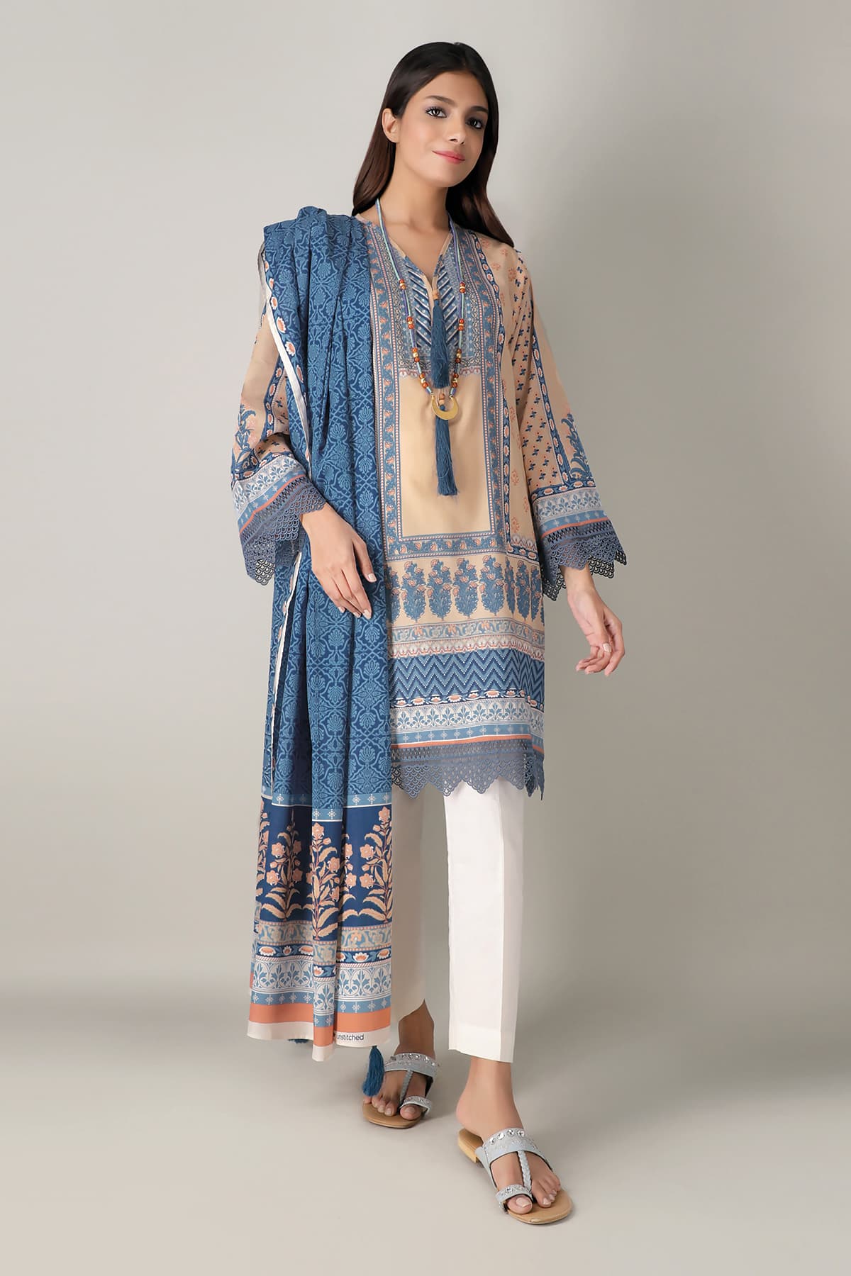 Khaadi L21103K - Beige Shirt Only