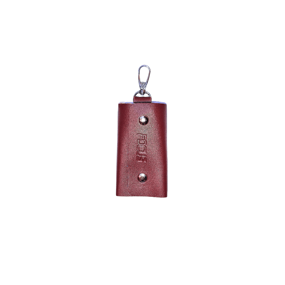 Key Chain Multi Key Holder with Leather Cover Maroon