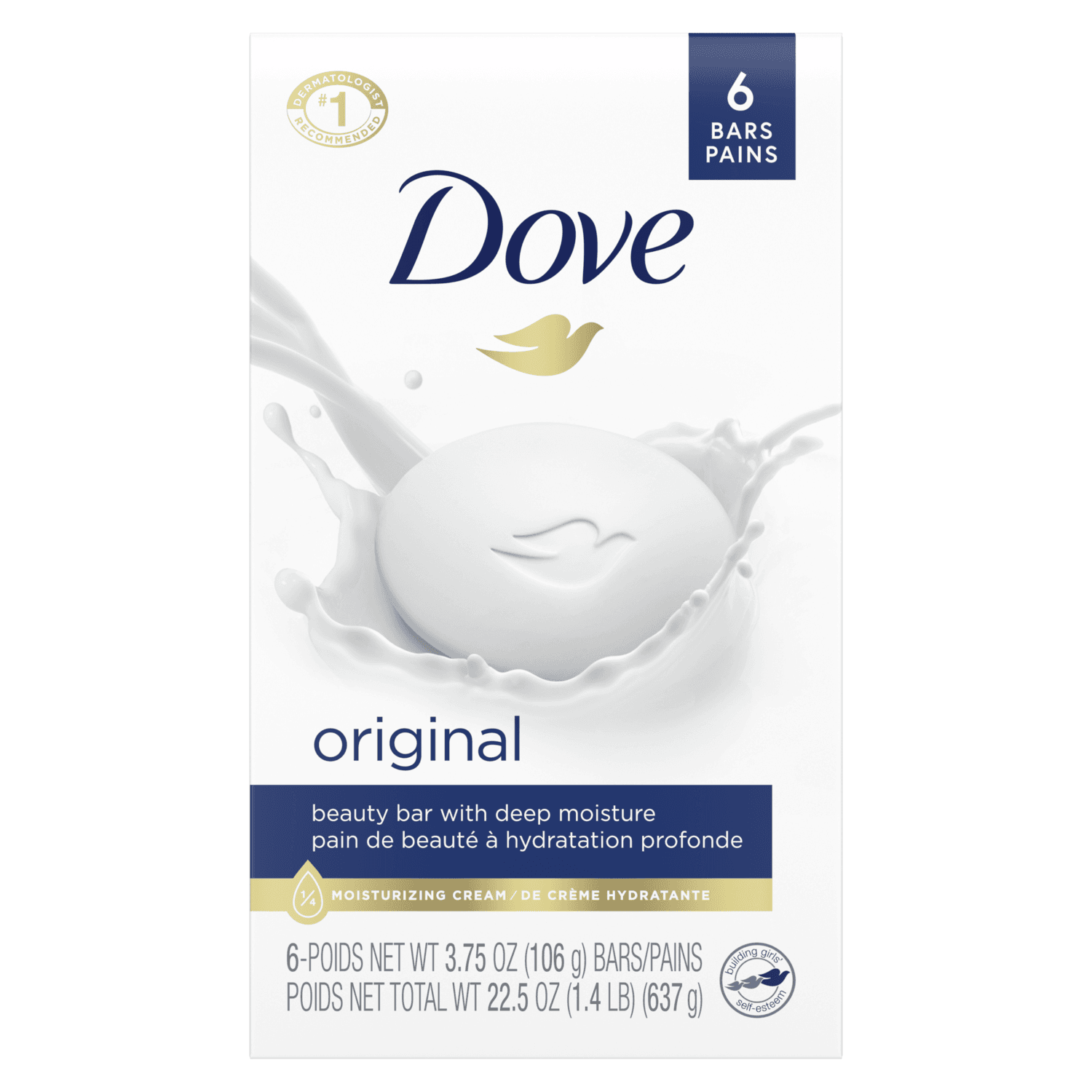 Dove Original Deep Moisture Beauty Bar (Pack of 6)