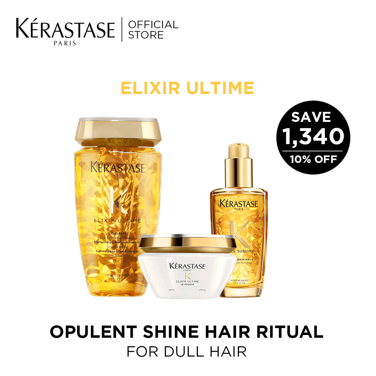 Kerastase 10% Off Elixir Ultime Bundle - Add Shine to Dull Hair