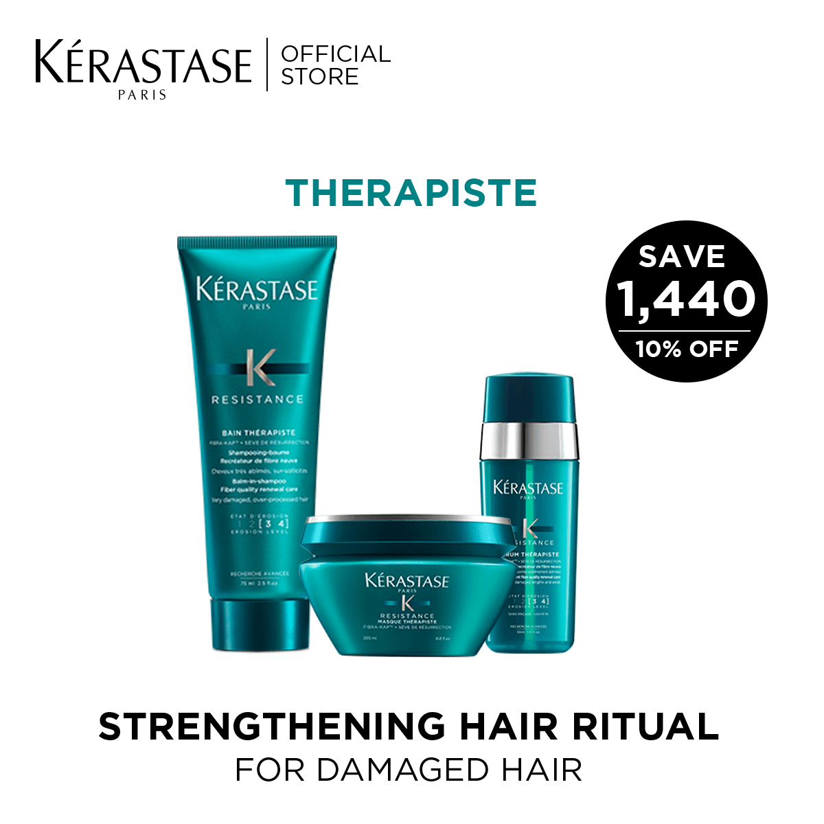 Kerastase 10% Off Therapiste Bundle - For Damaged Hair