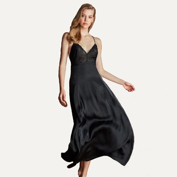 Dagi Lingerie Wedding Heart Long Nightgown With Satin Lace Straps 4508kc