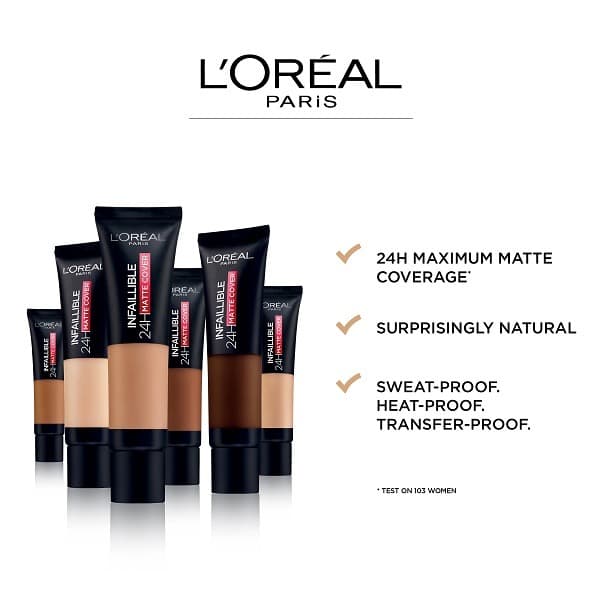 Loreal Paris Infallible Matte Cover Foundation 24H - TESTER