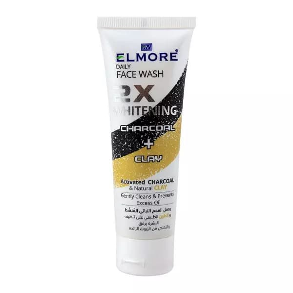 Elmore Charcoal & Clay 2x Whitening Daily Face Wash 75ml