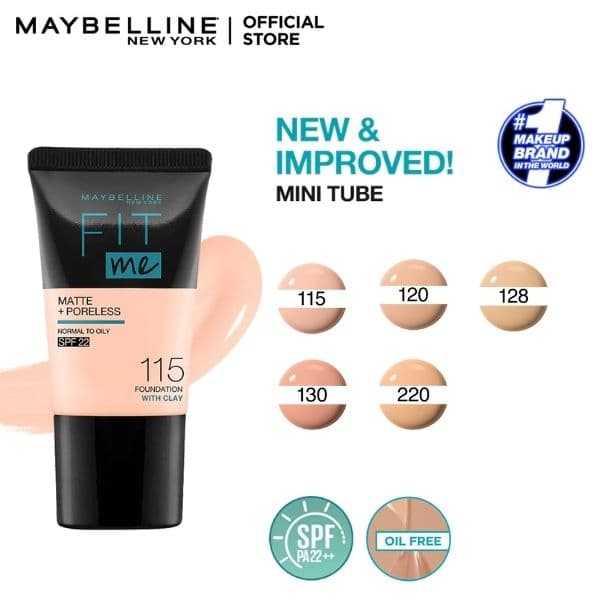 Maybelline New York Fit Me Matte & Poreless Liquid Foundation 18ml - TESTER
