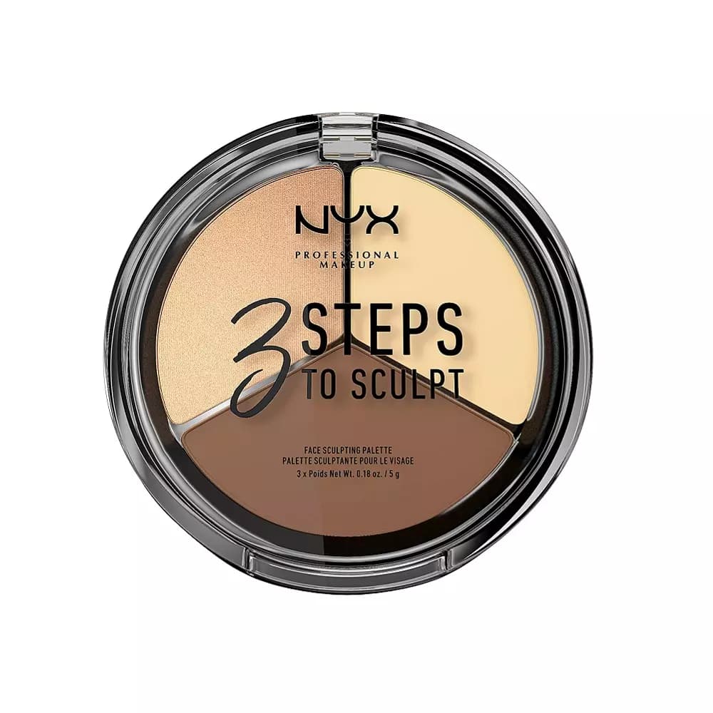 NYX Cosmetics 3 Steps to Sculpt Face Sculpting Palette Light