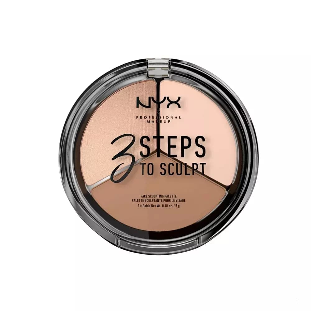 NYX Cosmetics 3 STEPS TO SCULPT FACE SCULPTING PALETTE Fair