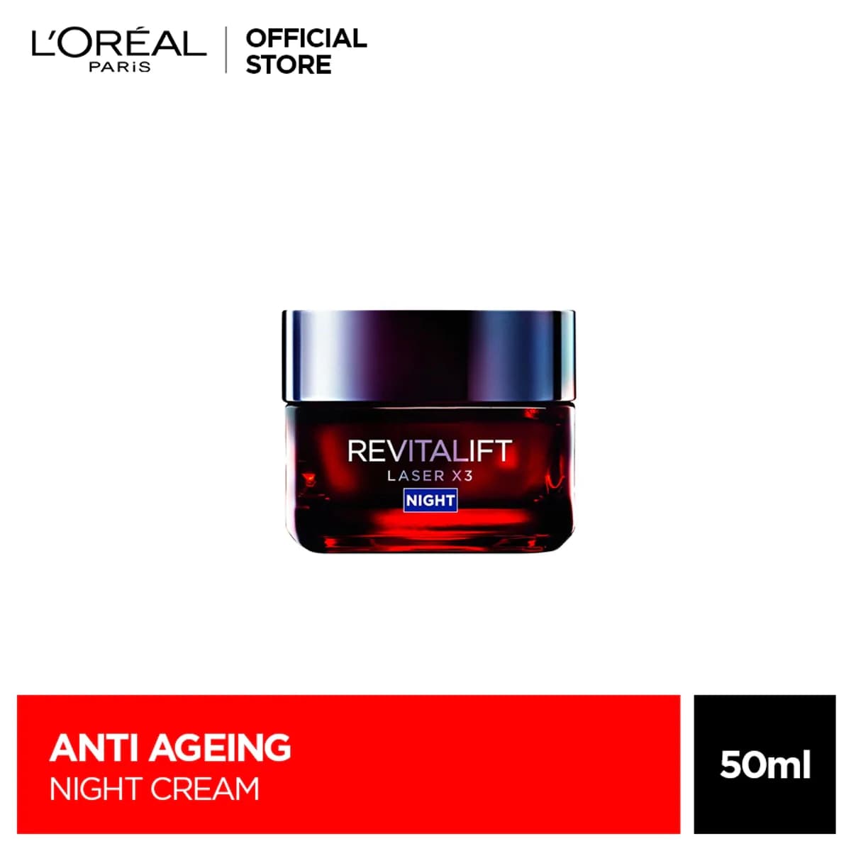 Loreal Paris Revitalift Laser x 3 Night Cream 50ml - Anti-Aging