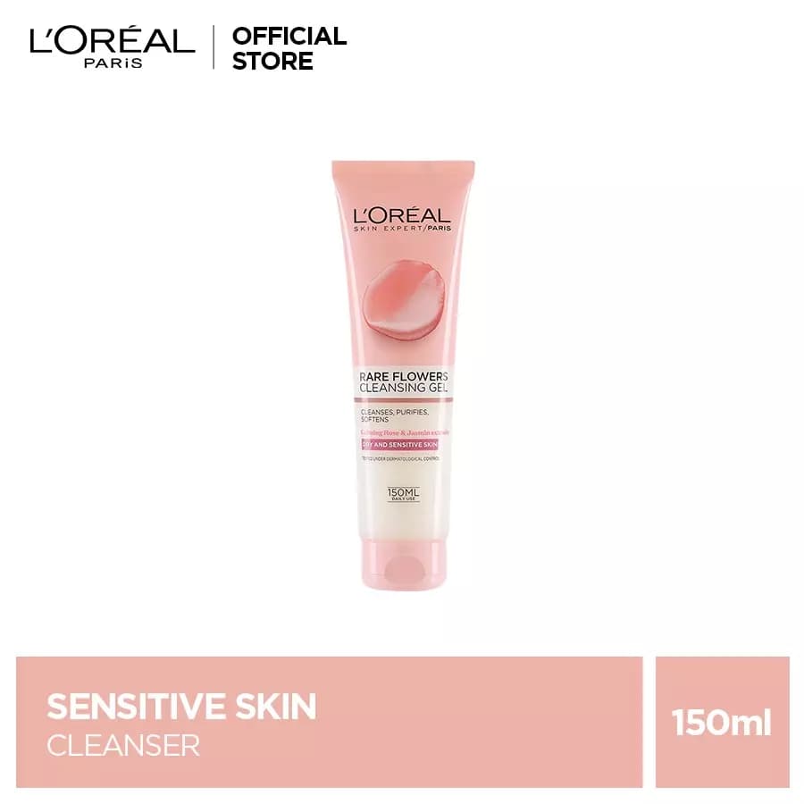L'Oreal Paris Rare Flowers Gel Cream Cleanser For Dry And Sensitive Skin 150 ml