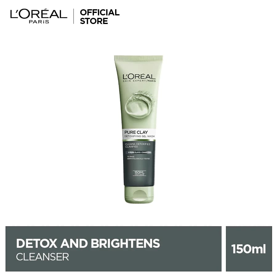 L'Oréal Paris Pure Clay Detox and Brighten Cleanser Black 150ml